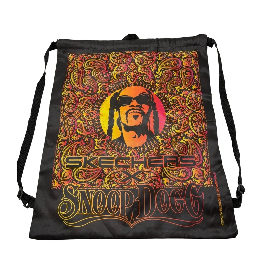 Skechers Snoop Dogg Drawstring Cinch Backpack Paisley Graphic Streetwear Bag